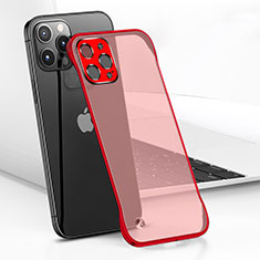 Coque Antichocs Rigide Transparente Crystal Etui Housse H05 pour Apple iPhone 13 Pro Max Rouge