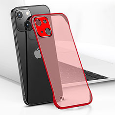 Coque Antichocs Rigide Transparente Crystal Etui Housse H05 pour Apple iPhone 13 Rouge