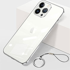 Coque Antichocs Rigide Transparente Crystal Etui Housse H09 pour Apple iPhone 13 Pro Max Argent