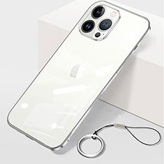 Coque Antichocs Rigide Transparente Crystal Etui Housse H09 pour Apple iPhone 15 Pro Max Argent
