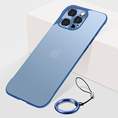 Coque Antichocs Rigide Transparente Crystal Etui Housse H10 pour Apple iPhone 13 Pro Max Bleu