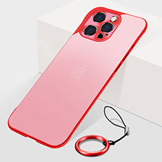 Coque Antichocs Rigide Transparente Crystal Etui Housse H10 pour Apple iPhone 15 Pro Rouge