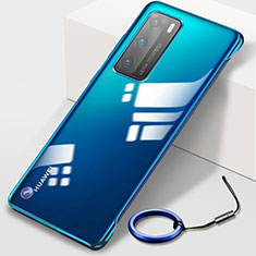 Coque Antichocs Rigide Transparente Crystal Etui Housse N02 pour Huawei P40 Bleu