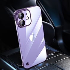 Coque Antichocs Rigide Transparente Crystal Etui Housse QC1 pour Apple iPhone 12 Mini Violet