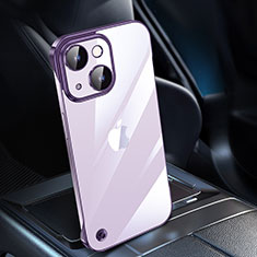 Coque Antichocs Rigide Transparente Crystal Etui Housse QC1 pour Apple iPhone 13 Violet