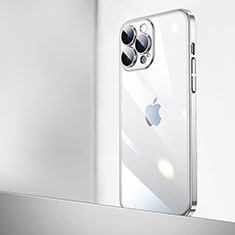 Coque Antichocs Rigide Transparente Crystal Etui Housse QC2 pour Apple iPhone 15 Pro Max Argent