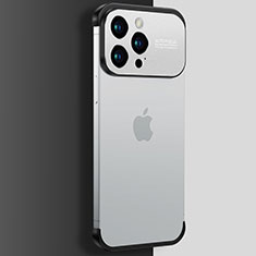 Coque Antichocs Rigide Transparente Crystal Etui Housse QC3 pour Apple iPhone 13 Pro Max Argent
