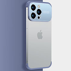 Coque Antichocs Rigide Transparente Crystal Etui Housse QC3 pour Apple iPhone 13 Pro Max Bleu