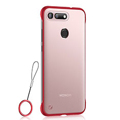 Coque Antichocs Rigide Transparente Crystal Etui Housse S01 pour Huawei Honor V20 Rouge