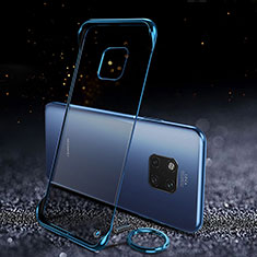 Coque Antichocs Rigide Transparente Crystal Etui Housse S01 pour Huawei Mate 20 Pro Bleu