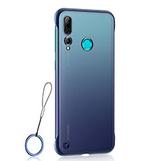 Coque Antichocs Rigide Transparente Crystal Etui Housse S01 pour Huawei P Smart+ Plus (2019) Bleu