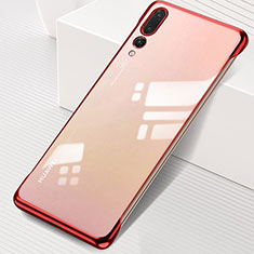 Coque Antichocs Rigide Transparente Crystal Etui Housse S01 pour Huawei P20 Pro Rouge