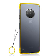 Coque Antichocs Rigide Transparente Crystal Etui Housse S01 pour OnePlus 7T Jaune