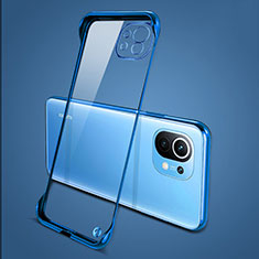 Coque Antichocs Rigide Transparente Crystal Etui Housse S01 pour Xiaomi Mi 11 Lite 5G Bleu