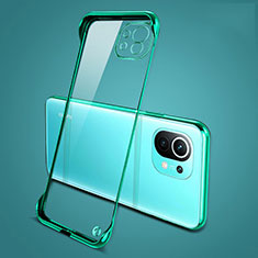 Coque Antichocs Rigide Transparente Crystal Etui Housse S01 pour Xiaomi Mi 11 Lite 5G Vert