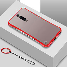 Coque Antichocs Rigide Transparente Crystal Etui Housse S01 pour Xiaomi Mi 9T Pro Rouge