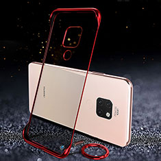 Coque Antichocs Rigide Transparente Crystal Etui Housse S02 pour Huawei Mate 20 Rouge