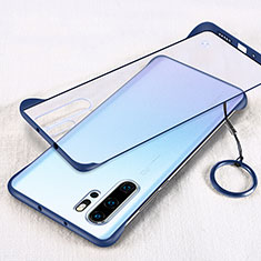 Coque Antichocs Rigide Transparente Crystal Etui Housse S02 pour Huawei P30 Pro New Edition Bleu