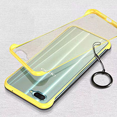 Coque Antichocs Rigide Transparente Crystal Etui Housse S02 pour Oppo R15X Jaune