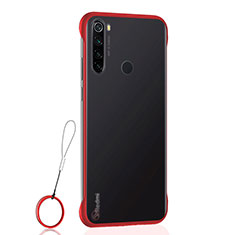 Coque Antichocs Rigide Transparente Crystal Etui Housse S02 pour Xiaomi Redmi Note 8 (2021) Rouge