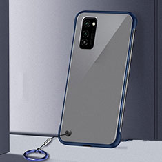 Coque Antichocs Rigide Transparente Crystal Etui Housse S03 pour Huawei Honor View 30 Pro 5G Bleu