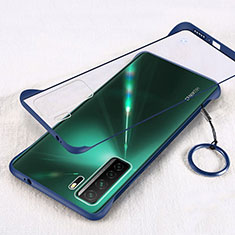 Coque Antichocs Rigide Transparente Crystal Etui Housse S03 pour Huawei P40 Lite 5G Bleu