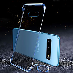 Coque Antichocs Rigide Transparente Crystal Etui Housse S03 pour Samsung Galaxy S10 5G Bleu