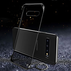 Coque Antichocs Rigide Transparente Crystal Etui Housse S03 pour Samsung Galaxy S10 Noir