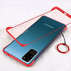 Coque Antichocs Rigide Transparente Crystal Etui Housse S03 pour Samsung Galaxy S20 Ultra 5G Rouge