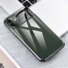 Coque Antichocs Rigide Transparente Crystal Etui Housse S04 pour Apple iPhone 11 Vert