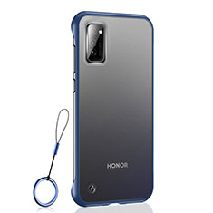 Coque Antichocs Rigide Transparente Crystal Etui Housse S04 pour Huawei Honor View 30 Pro 5G Bleu