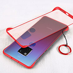 Coque Antichocs Rigide Transparente Crystal Etui Housse S04 pour Huawei Mate 20 X 5G Rouge