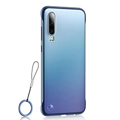 Coque Antichocs Rigide Transparente Crystal Etui Housse S04 pour Huawei P30 Bleu