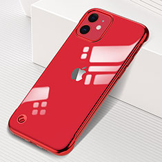 Coque Antichocs Rigide Transparente Crystal Etui Housse S05 pour Apple iPhone 11 Rouge