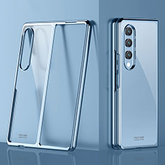 Coque Antichocs Rigide Transparente Crystal Etui Housse Z01 pour Samsung Galaxy Z Fold4 5G Bleu Ciel