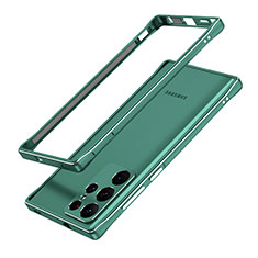 Coque Bumper Luxe Aluminum Metal Etui A01 pour Samsung Galaxy S23 Ultra 5G Vert