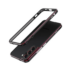 Coque Bumper Luxe Aluminum Metal Etui A01 pour Samsung Galaxy S25 5G Rouge et Noir