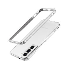 Coque Bumper Luxe Aluminum Metal Etui A01 pour Samsung Galaxy S25 Plus 5G Argent