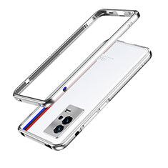 Coque Bumper Luxe Aluminum Metal Etui A01 pour Vivo iQOO 8 5G Argent