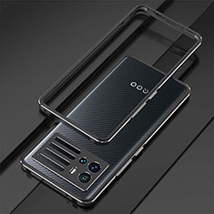 Coque Bumper Luxe Aluminum Metal Etui A01 pour Vivo iQOO 9 Pro 5G Noir