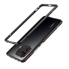 Coque Bumper Luxe Aluminum Metal Etui A01 pour Xiaomi Mi 11 Pro 5G Rouge et Noir