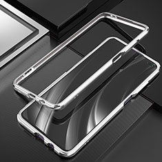 Coque Bumper Luxe Aluminum Metal Etui A01 pour Xiaomi Redmi K30 4G Argent