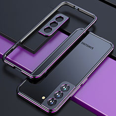 Coque Bumper Luxe Aluminum Metal Etui A02 pour Samsung Galaxy S25 5G Violet