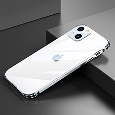 Coque Bumper Luxe Aluminum Metal Etui A06 pour Apple iPhone 13 Argent