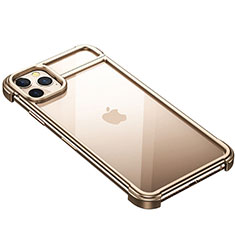 Coque Bumper Luxe Aluminum Metal Etui F01 pour Apple iPhone 11 Pro Max Or