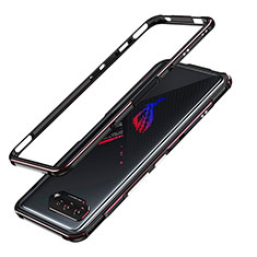 Coque Bumper Luxe Aluminum Metal Etui JZ1 pour Asus ROG Phone 5 Ultimate Rouge et Noir