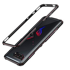 Coque Bumper Luxe Aluminum Metal Etui JZ1 pour Asus ROG Phone 5s Rouge et Noir