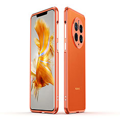 Coque Bumper Luxe Aluminum Metal Etui JZ1 pour Huawei Mate 50 Pro Orange