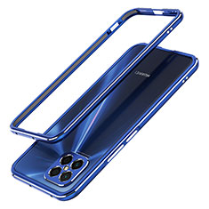 Coque Bumper Luxe Aluminum Metal Etui JZ1 pour Huawei Nova 8 SE 4G Bleu