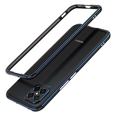 Coque Bumper Luxe Aluminum Metal Etui JZ1 pour Huawei Nova 8 SE 4G Bleu et Noir